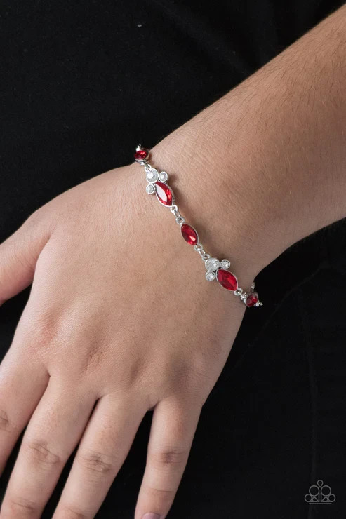 Paparazzi At Any Cost Red Bracelet with Extension NWT Fast Shipping gallery