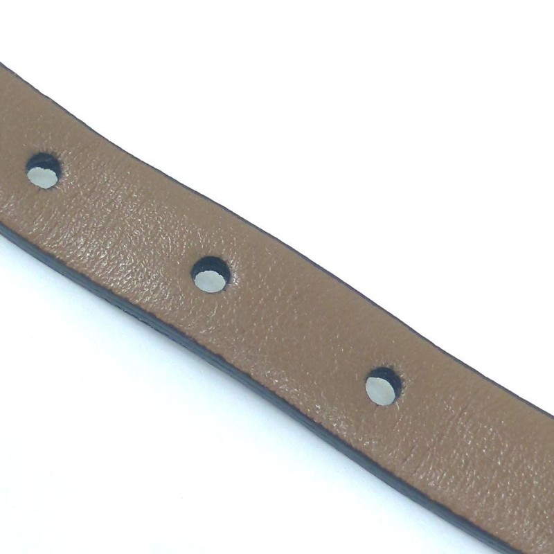 Miu Miu Crystal Rhinestone Leather Bracelet Brown Size S 8.5in Length with Box gallery
