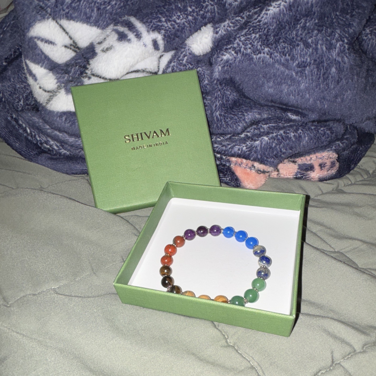 Mood changing Shivam Multicolor Beaded Stone Bracelet Round Shape Made in India gallery