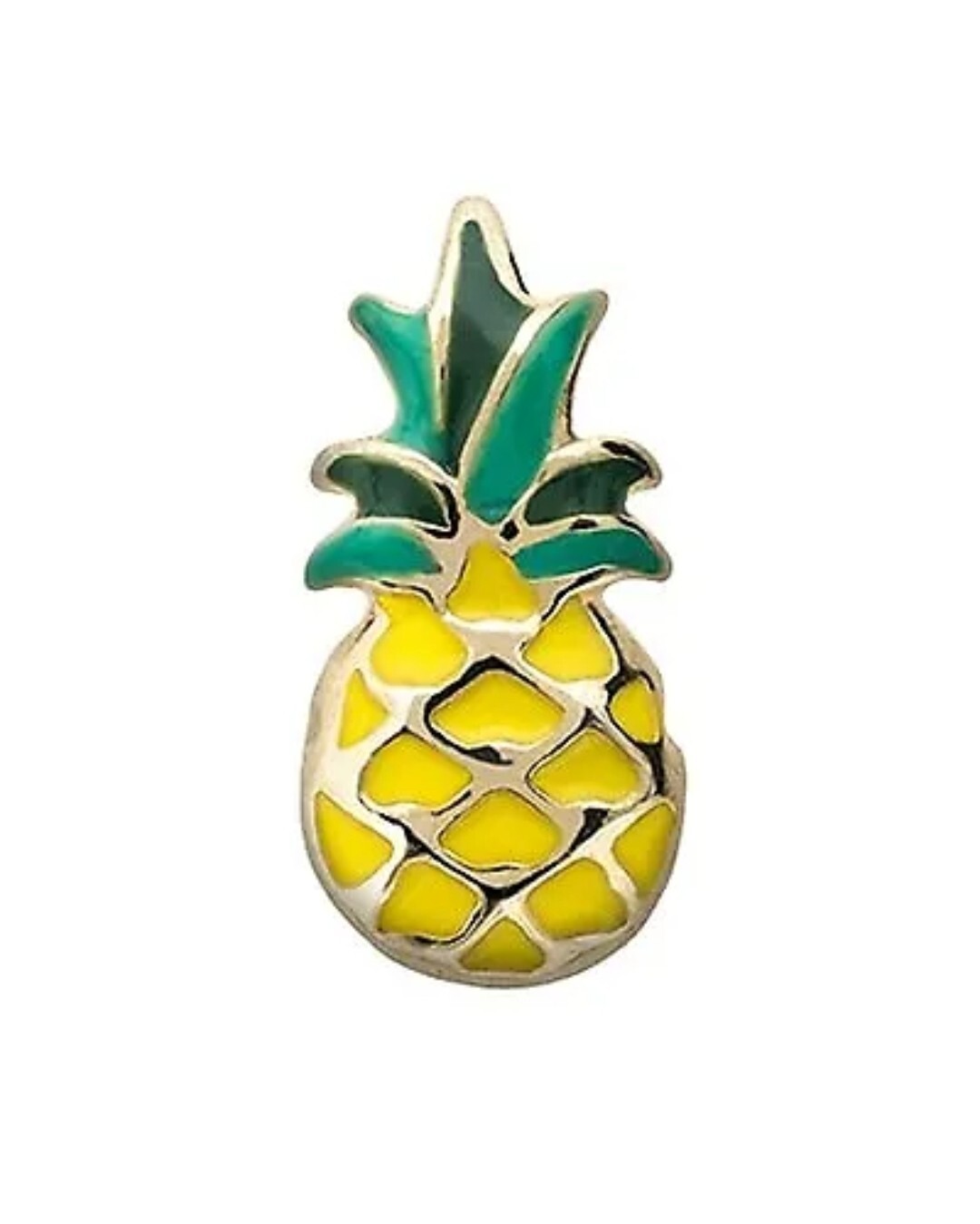 Origami Owl 1st EDITION PINEAPPLE FRUIT Floating Enamel Charm NEW gallery