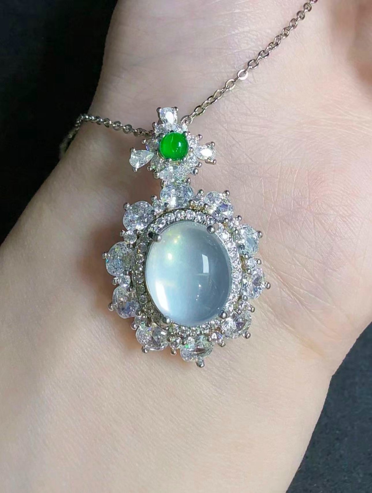 Natural white quartz crystal pendant gallery