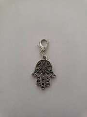 Hamsa Palm Protection Dangle Charm ~ Clip On