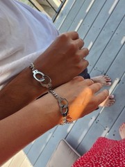 Matching Handcuff Bracelets for Couples Sexy Anniversary Gift Set