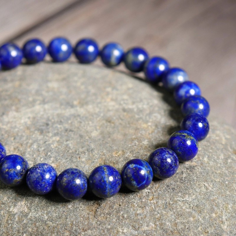 Natural Lapis Lazuli Stone Bracelet Deep Blue Crystal Healing Jewelry Unisex Gif gallery