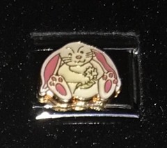 Bunny Rabbit Italian Charm Enamel Link 9MM K2023J100-Bg 9