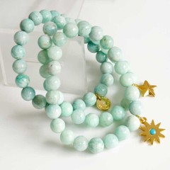 3pcs Talbots Stone Stackable Stretch Bracelet Chic Women Party Vacation Jewelry