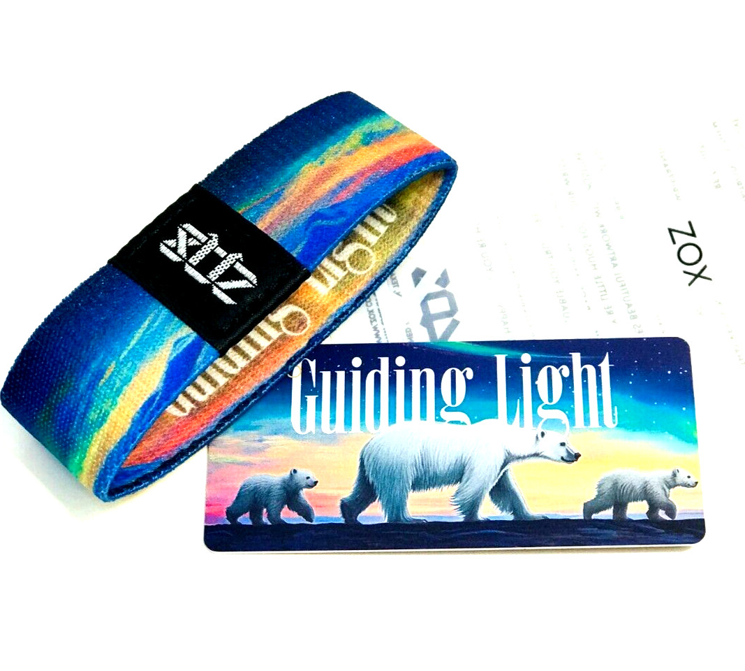 ZOX *GUIDING LIGHT* Silver Strap NIP band w/Card You Choose Size NIP POLAR BEARS gallery