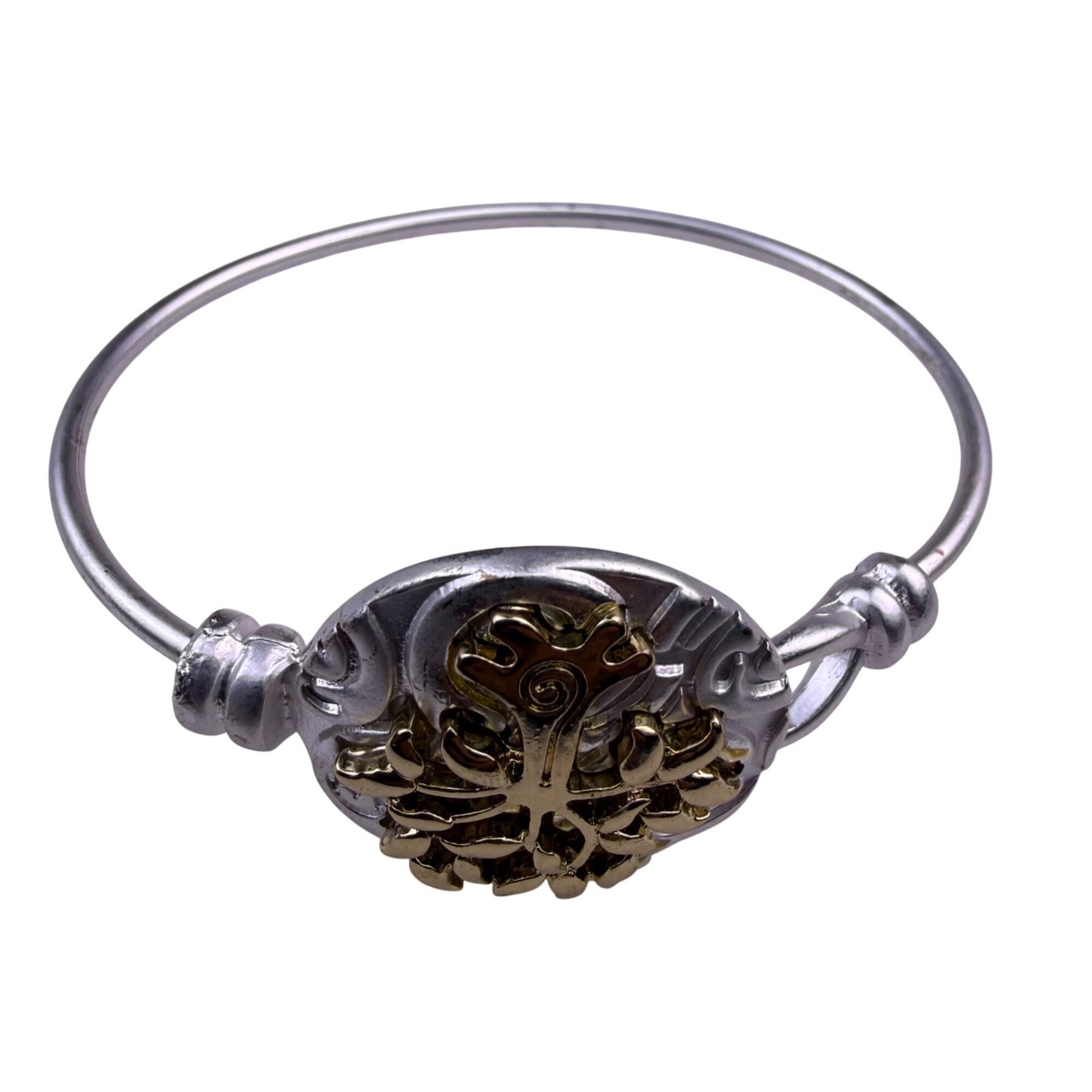 Silver Tone & Gold Tone Womens Tree Of Life Bangle Bracelet Unique Jewelry gallery