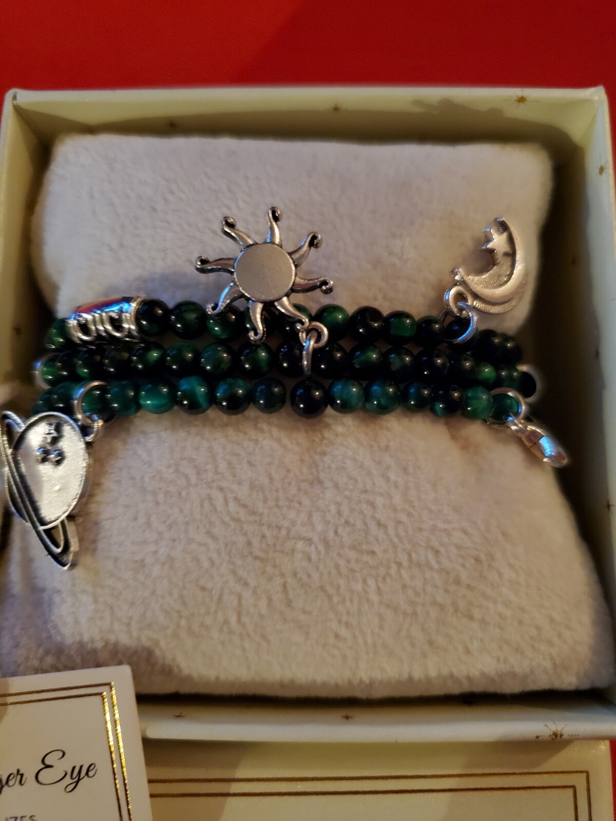 Arm Candy By Eye Candy Los Angeles Sun Stars Moon Tiger Eye Bracelet Protection gallery