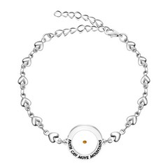 Women’s Christian Mustard Seed Pendant Stainless Steel Bracelet Gift For Baptism