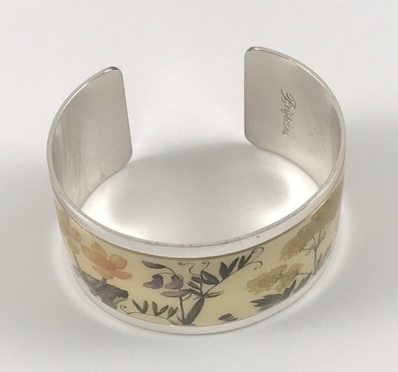 Brighton Pop Appeal Garden Wide Cuff Bracelet Silver Multi Color Enamel. #365 gallery