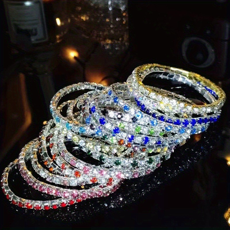 10P Random Colorful Stack Bracelets Wedding Banquet Party Jewelry Gift for Women gallery