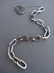 MICHAEL KORS SILVER TONE PADLOCK SNAP CHAIN TENNIS BRACELET