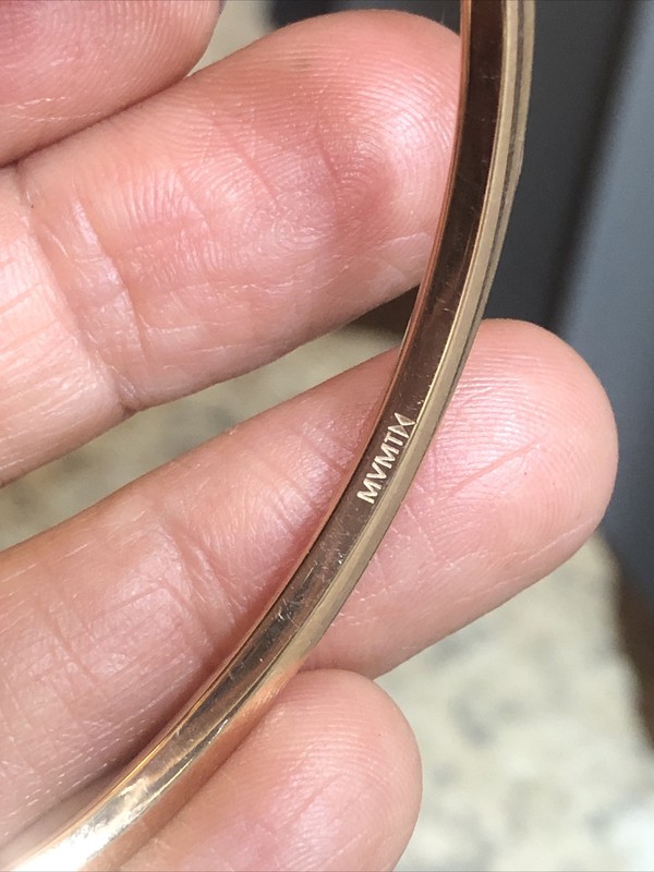 MVMT Rose Gold tone Bangle Hinged Bracelet 6 3/8", 10.1g gallery