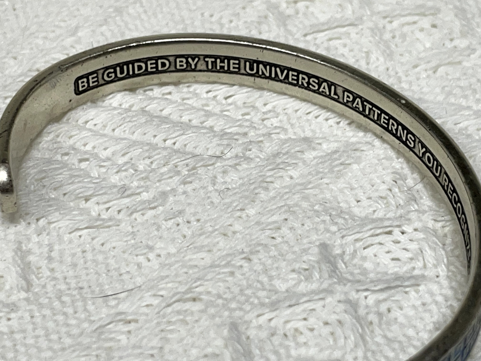 BEGUILED BY THE UNIVERSAL PATTERNS YOU RECOGNIZE GREEK KEY BLUE CUFF BRACELET gallery