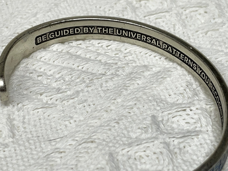 BEGUILED BY THE UNIVERSAL PATTERNS YOU RECOGNIZE GREEK KEY BLUE CUFF BRACELET gallery