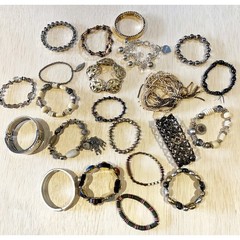Lot of 22 CHICOS Costume Jewelry Bracelets adjustable