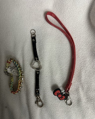 Lot of 3 Multicolor Cartoon Dangle Charm Bracelets/Straps Lobster Plastic Metal