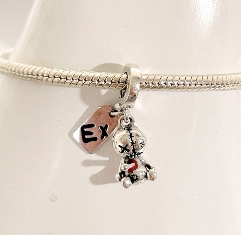 Ex Voodoo Doll Dangle Charm 925 Sterling Silver gallery