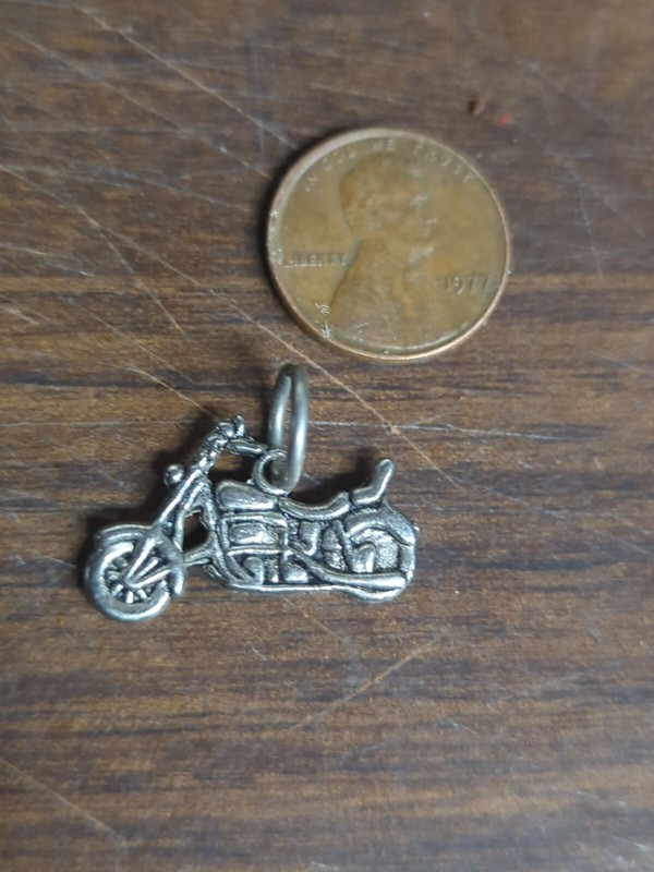 Base Metal Motorcycle Charm 1 In By 1/2 In High gallery