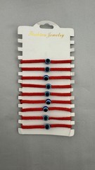 Evil Eye Bracelets Red and Blue 9 Pieces Bulk Lot Wholesale Gifts Party Favors