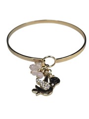 Vera Bradley Women’s Dove Free Spirit Gold Plated Charm Bangle Bracelet NWT