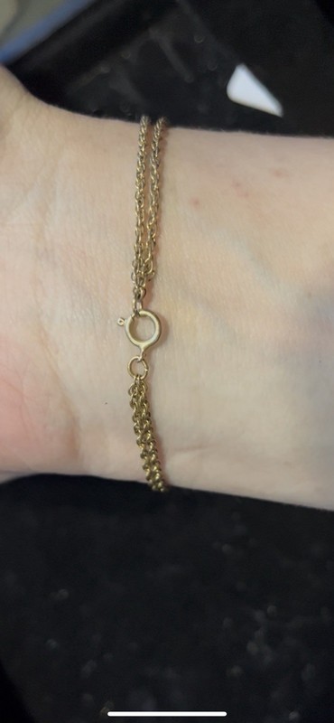 Gold Tone Rope Chain Bracelet Oval Brown Cabochon Stone gallery