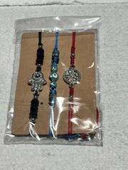 3 custom-designed Turkish evil eye bead women’s bracelets