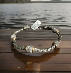 Brighton Bracelet Meridian Crystal Silver Gold NWT