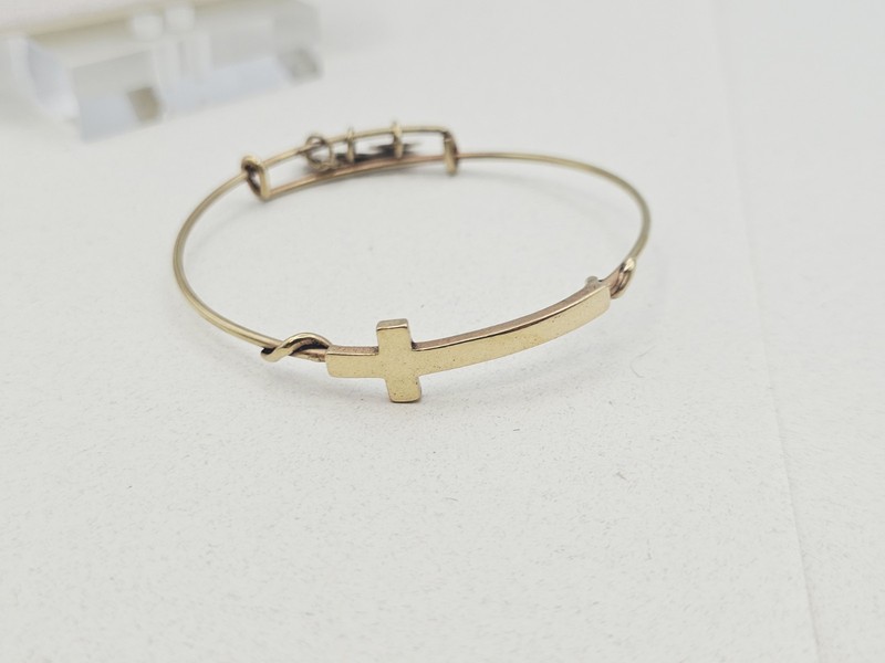 ALEX & ANI Spiritual Armor Cross Charm Bangle Wrap Bracelet Gold ✨️🎁 gallery