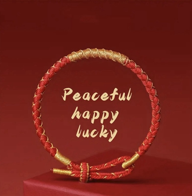 Red Lucky Money Bracelet Wealth Prosperity Abundance Handmade Feng Shui Gift gallery