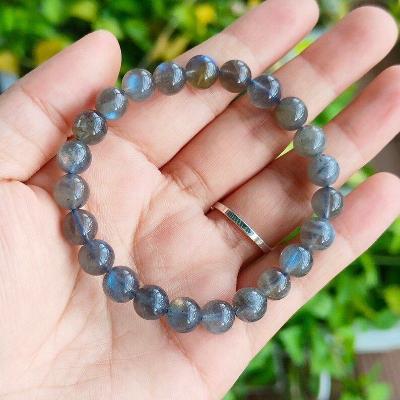 Natural Labradorite Stretch Bracelet 8mm Beads Crystal Gemstone Healing Gifts gallery