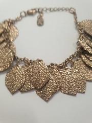 Accessorize Gold Tone Metal Clasp Bracelet Jingly Statement