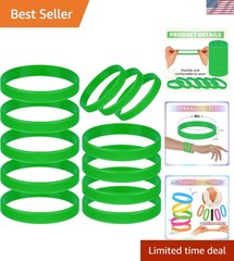 12 Pcs Custom Silicone Rubber Wristbands – Vibrant Styles for All Occasions