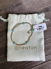 NWT enewton Signature Cross 2mm Gold Bracelet – Turquoise