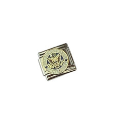 United States Air Force 9mm Silver Stainless Steel Italian Charms NEW