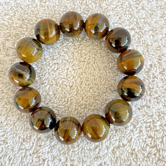 Multicolor Dragon Pattern Agate Bracelet Round Bead Fashion 12mm Elasticity 7.5″