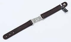 New Dark Brown Genuine Leather Rhinestone Bracelet from Banana Republic #BRB15