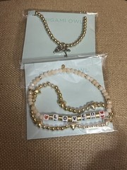 Origami Owl Gold stretch bracelets BR6049 loved/hearts-BR6055 heart lock/key