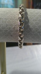 Stainless Steel Link Bracelet 7″ x 3/8″ Spring Ring Clasp