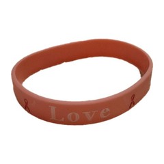Breast Cancer Awareness Love Hope Pink Silicone Wristbands Bracelet