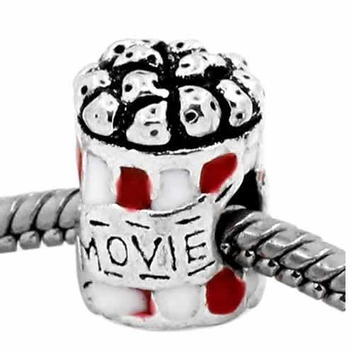 Movie Charm Popcorn Bag Bead European Bead Compatible for Most European Snake Ch gallery
