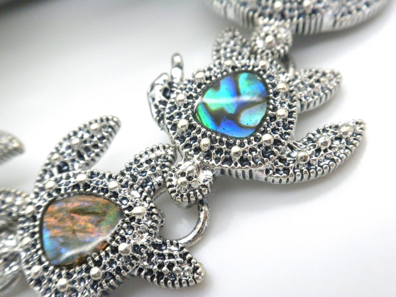 Abalone Shell Turtle Bracelet Silver Plated Magnetic NEW and Beautiful gallery