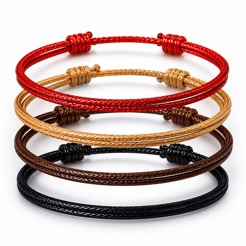 Adjustable Wax Cord Bracelet Unisex Minimalist Rope String Friendship Wristband gallery