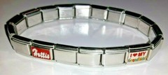 Grandma stainless steel stretch bracelet silver tone