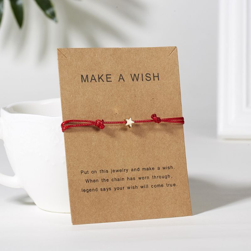 Exquisite Adjustable Wax Rope Bracelet for Card Star Charm Bracelets Decor gallery