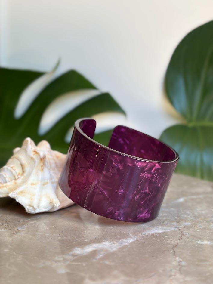 Hawaiian Jewelry False Tortoise Turtle Shell Resin Bracelet Vintage Bangle gallery