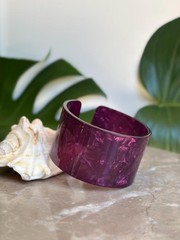 Hawaiian Jewelry False Tortoise Turtle Shell Resin Bracelet Vintage Bangle