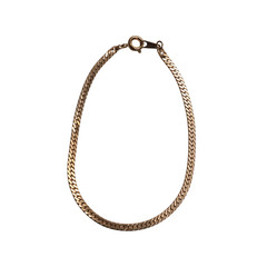 Women’s Gold Tone Flat Chain Bracelet – Korea – 6 Inches
