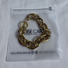 Louise Carter Gold Tone Metal Oval Link Chain Toggle Bracelet, No Stone